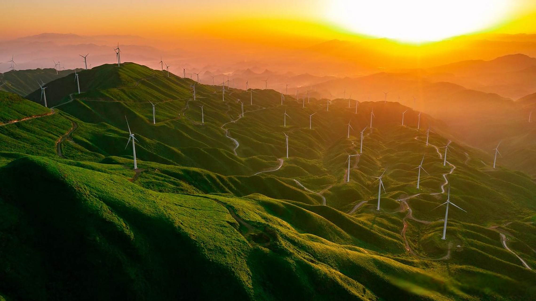桂林兴安摩天岭日出太美了  秀甲天下无敌