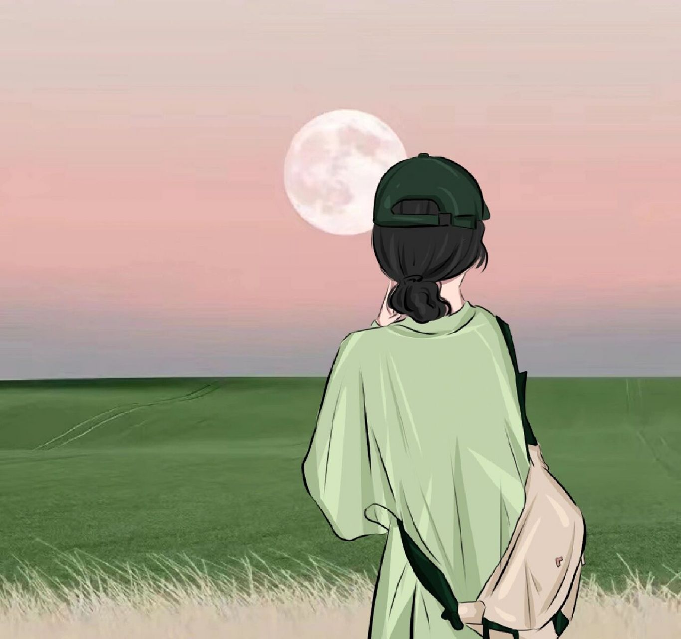 清新绿色女生头像 有一种春天到了的感觉
