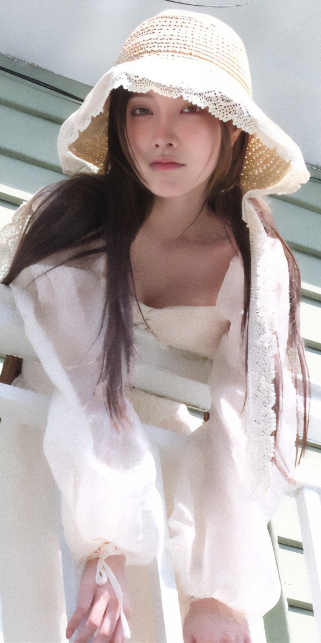 戴燕妮,白色私服小清新写真壁纸图集