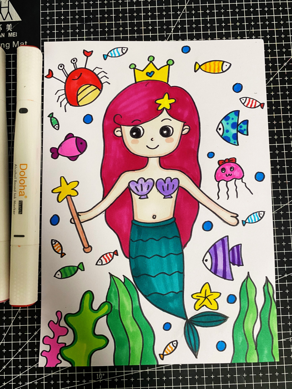 美人鱼 儿童画 公主画94 小朋友会喜欢的公主人物94适合4-8岁女孩