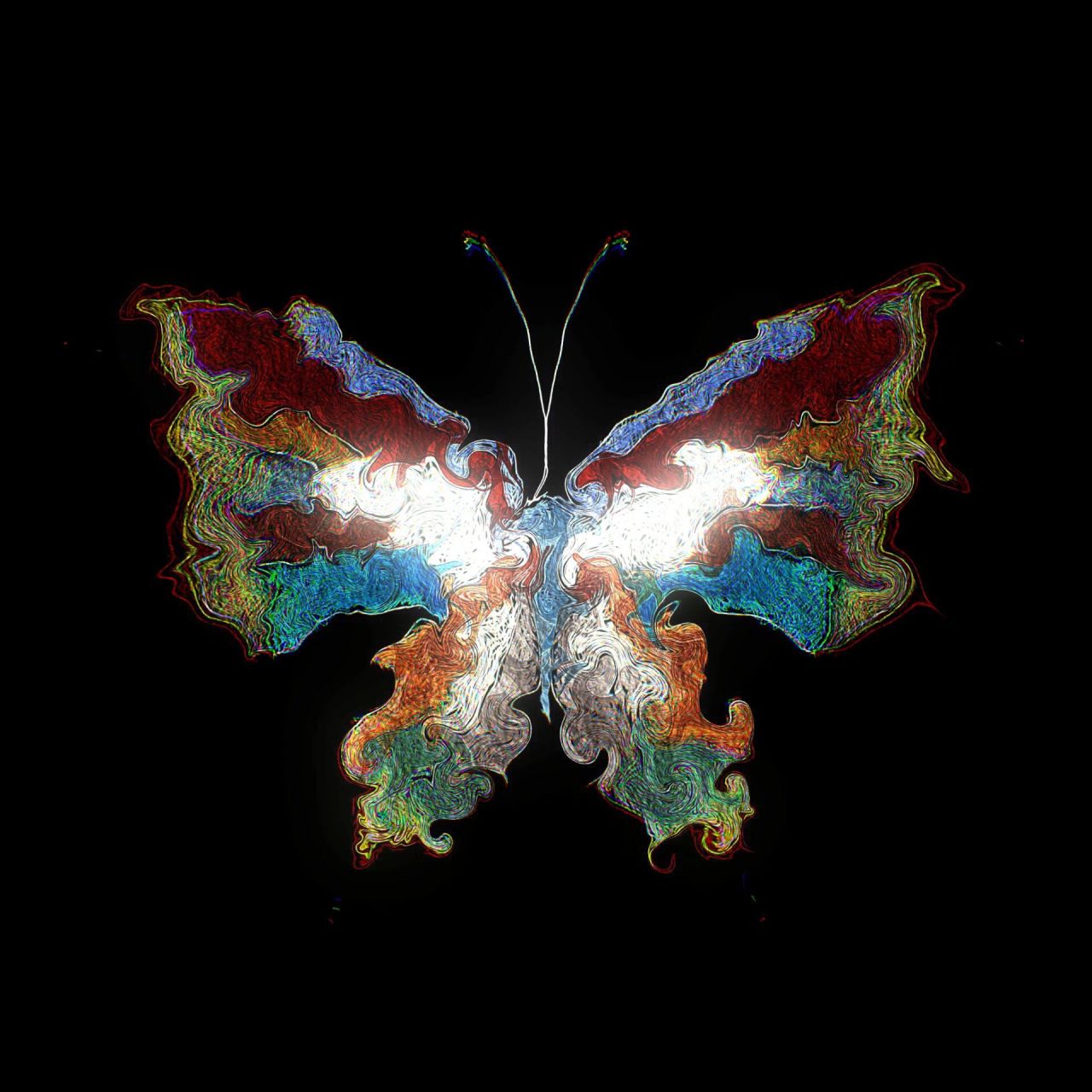 蝴蝶/"色彩斑斓" 黑色的底 燃烧的心 	 冷漠又热情 	 在我眼里 你就是