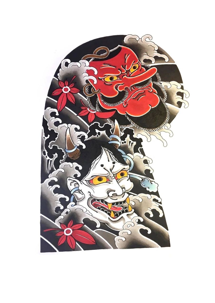 半甲传统纹身手稿图案线稿收藏 纹身