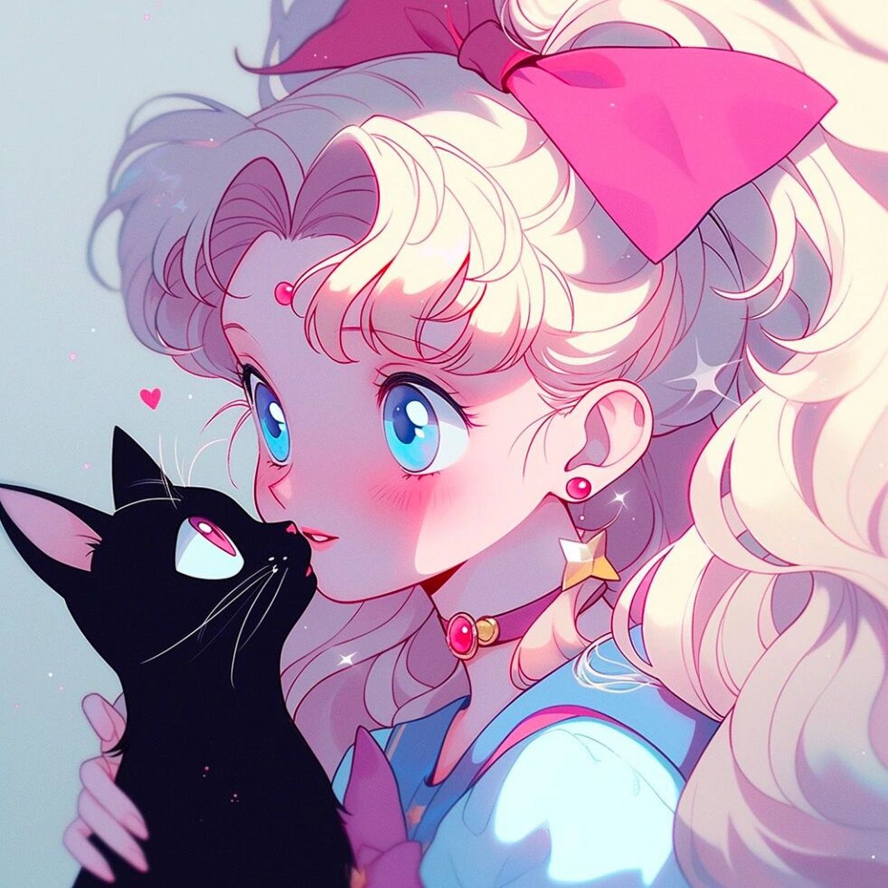 复古旧漫|女生头像|美少女与猫 新发色,姐妹们快抱走～ 图片都是由