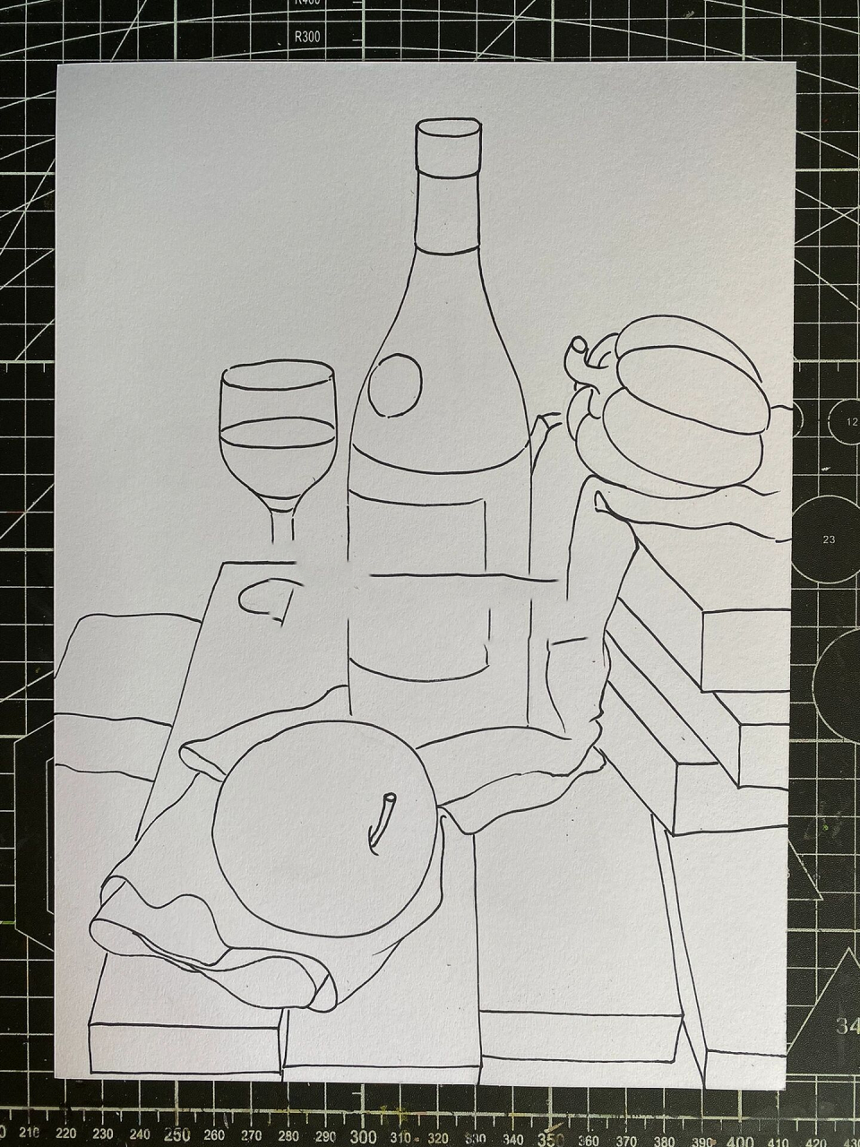 线描马克笔画|静物写生(带步骤)