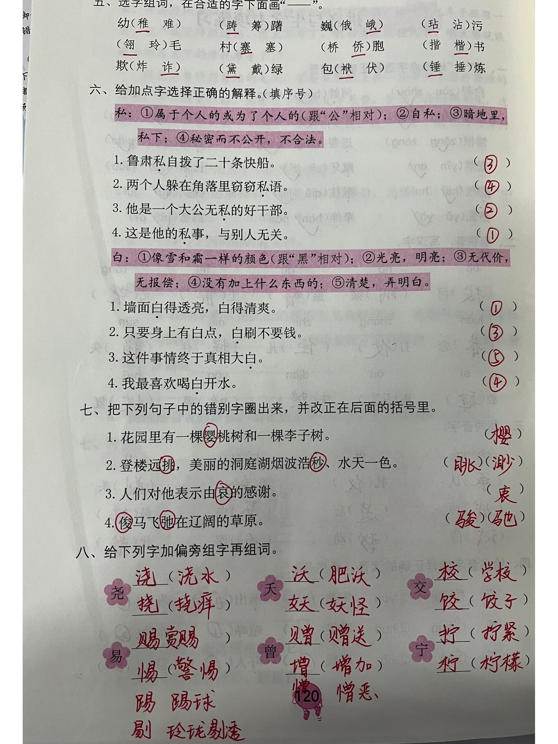 五年级下册语文巩固「拼音与生字专项练习」 五年级下册语文巩固 巩固