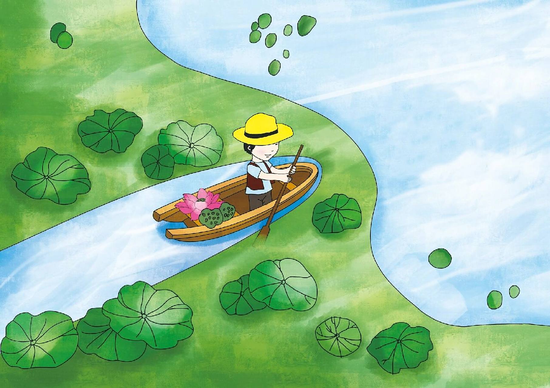 99《池上二绝》是唐代诗人白居易创作的五言绝句组诗作品.