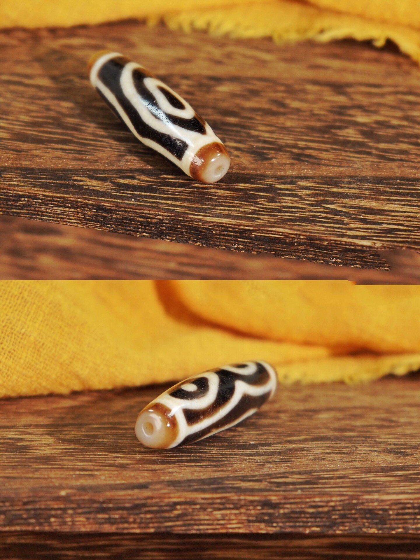 三眼中封神的稀有特殊图腾97圣湖三眼天珠 7815这是一颗满足