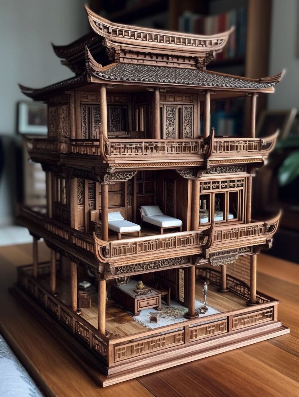 微缩模型|精致的古代独栋别墅第二弹来啦 如果在古代拥有一栋这样的别