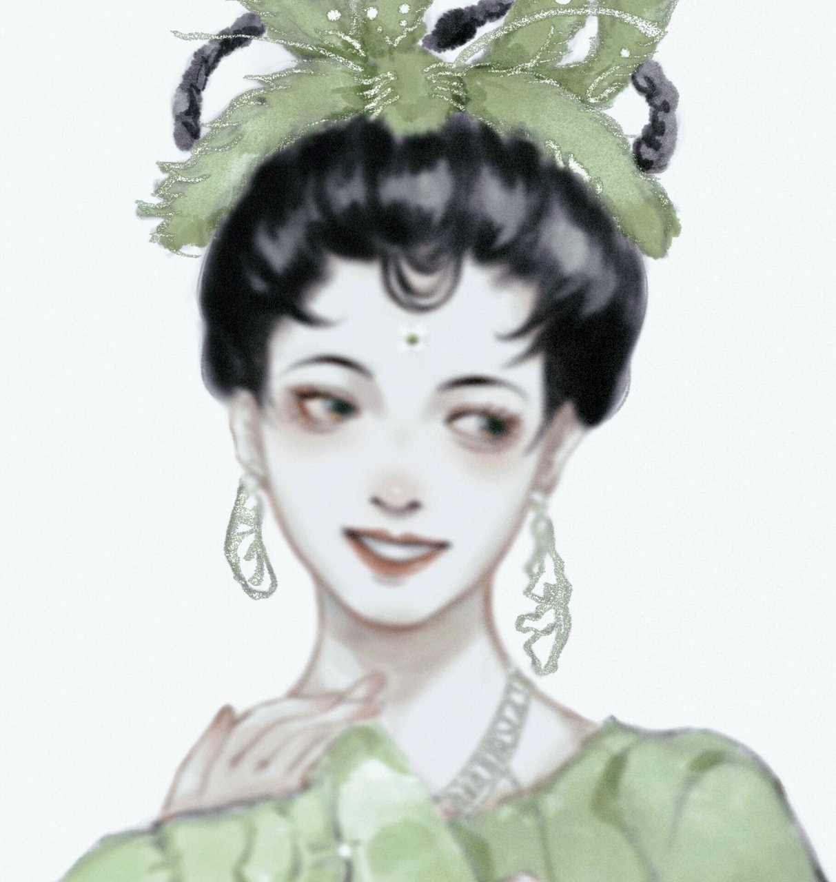 手绘头像 | 西游记蜘蛛精 第三张啦