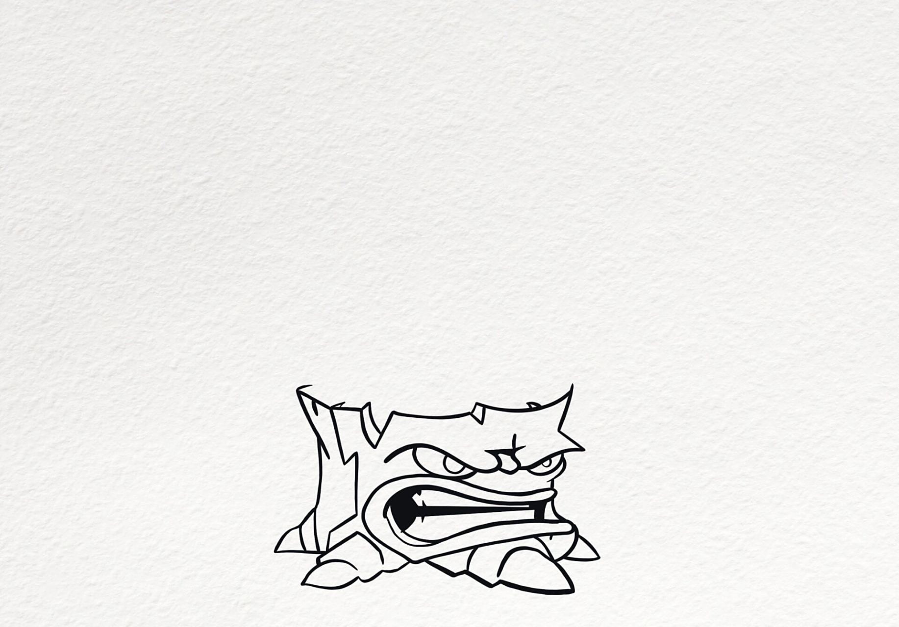 火炬树桩 #简笔画教程# #植物大战僵尸# #绘画# #画画# #零基础学画画