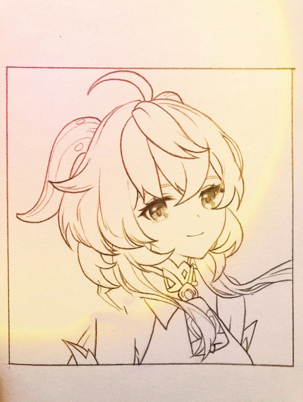 【原神】甘雨(手绘过程) 今天的步骤图从起稿开始, 如果基础好的同学