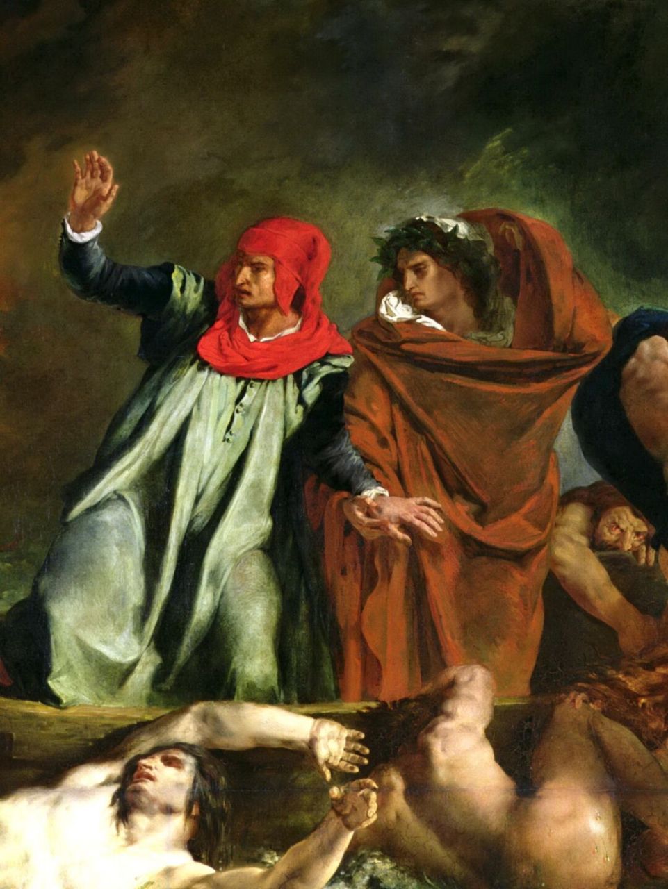 今天你看画了吗|但丁和维吉尔穿越冥河 96 《但丁和维吉尔共渡冥河