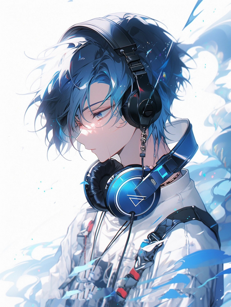 mj头像|动漫风男生头像,喜欢听歌的少年