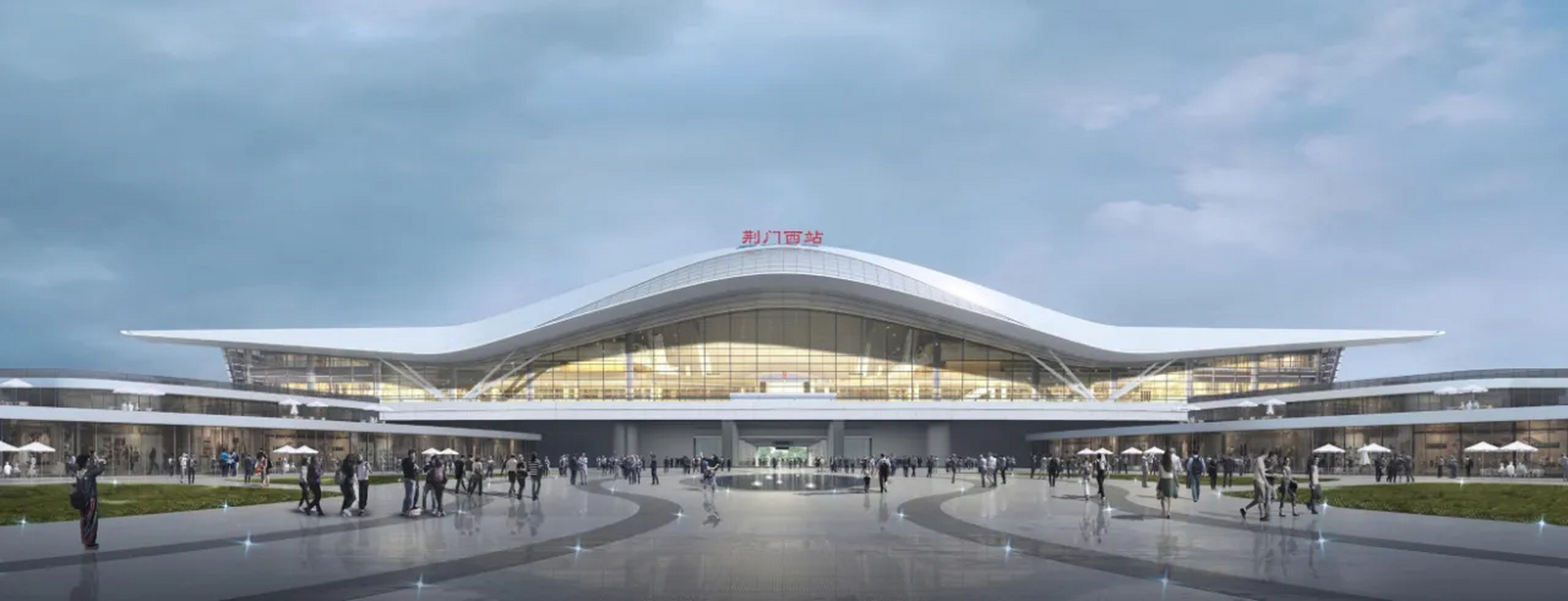 荆门西站主体砼结构封顶!