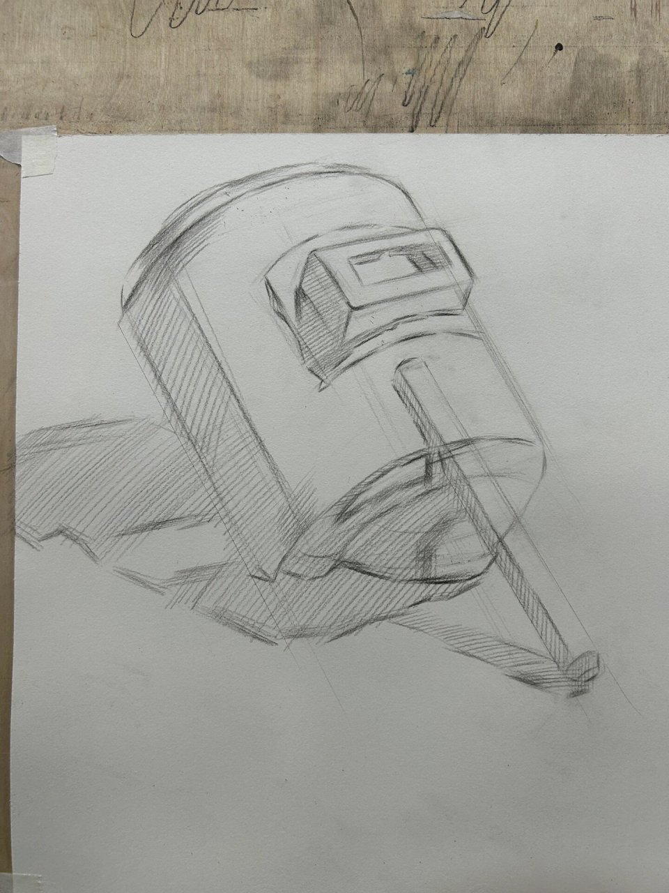 素描电焊帽帽子 素描电焊帽,帽子,柱体,圆柱画法步骤图