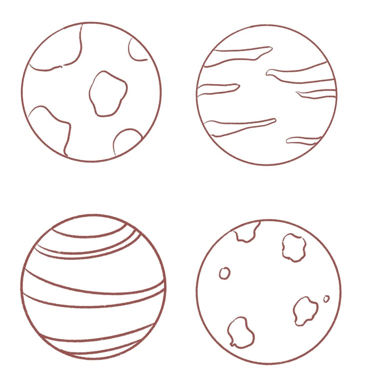 简笔画|宇宙星球简笔画 希望你们都能有一颗属于自己的星球91 软件