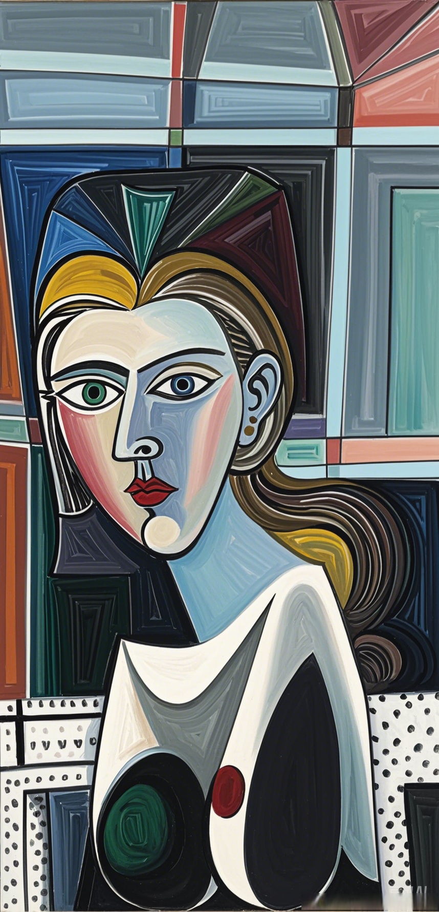 谁说抽象画就没有好看的的美女了 我要做的就是画的即抽象,又美丽