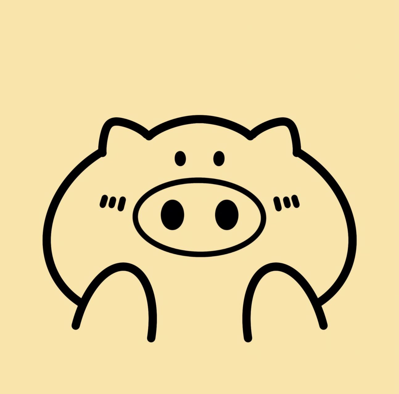 一起简笔画 卡通小猪教程 可爱简笔画       一起来画简笔画可爱小