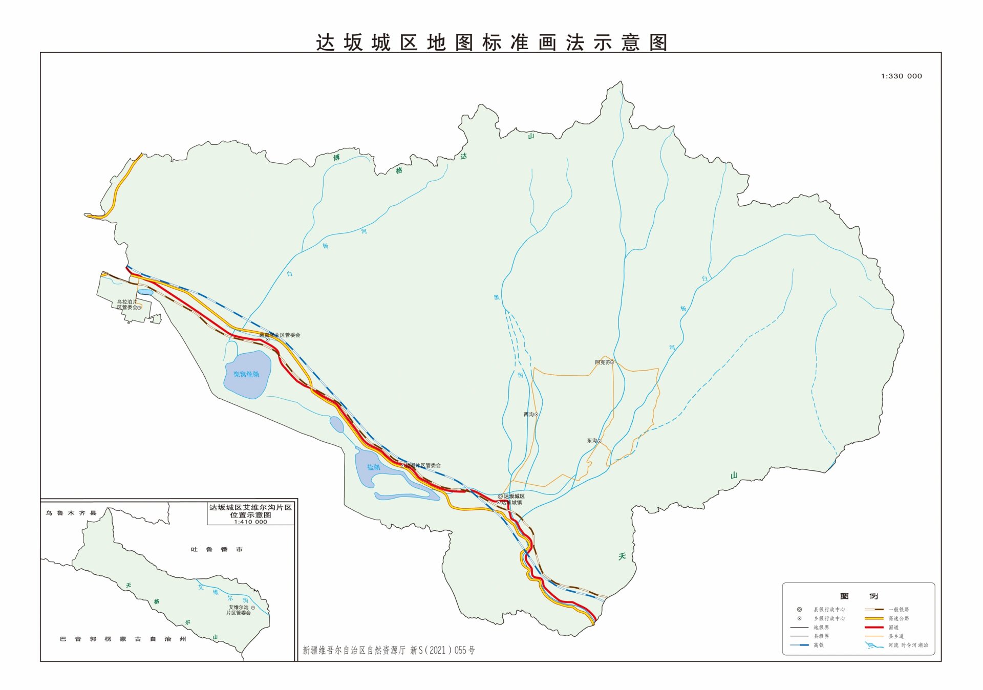 达坂城位置示意图图片