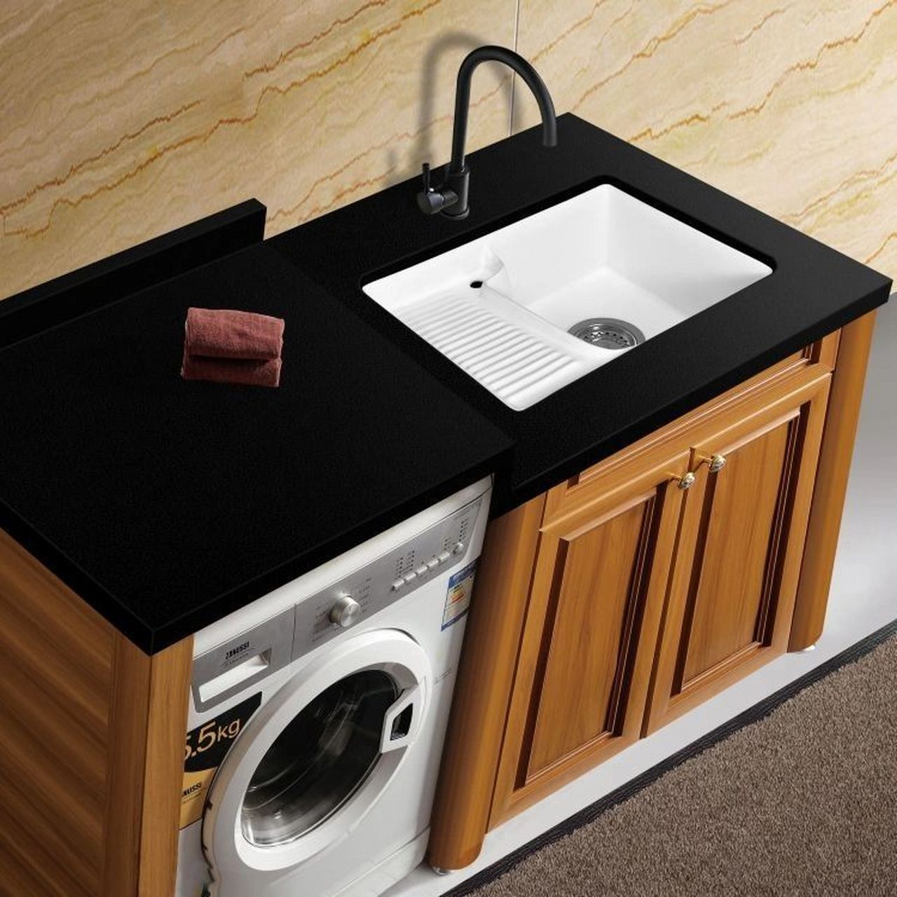 洗面盆的台面用什么石材最好 洗面盆台面一般选用不怕水,质地坚硬