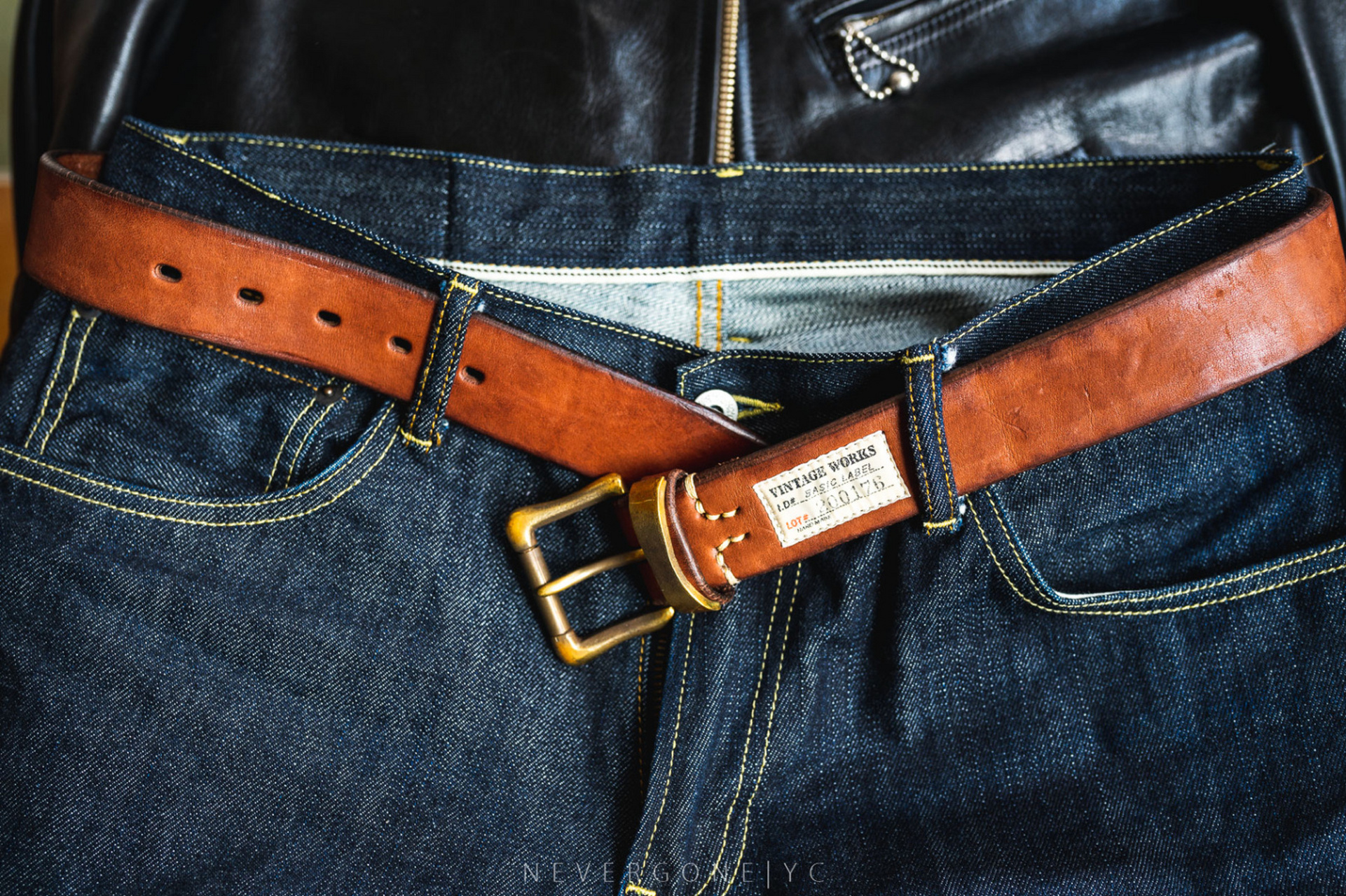 做旧皮带质感不错 vintage works dh5709棕色 #男士皮带