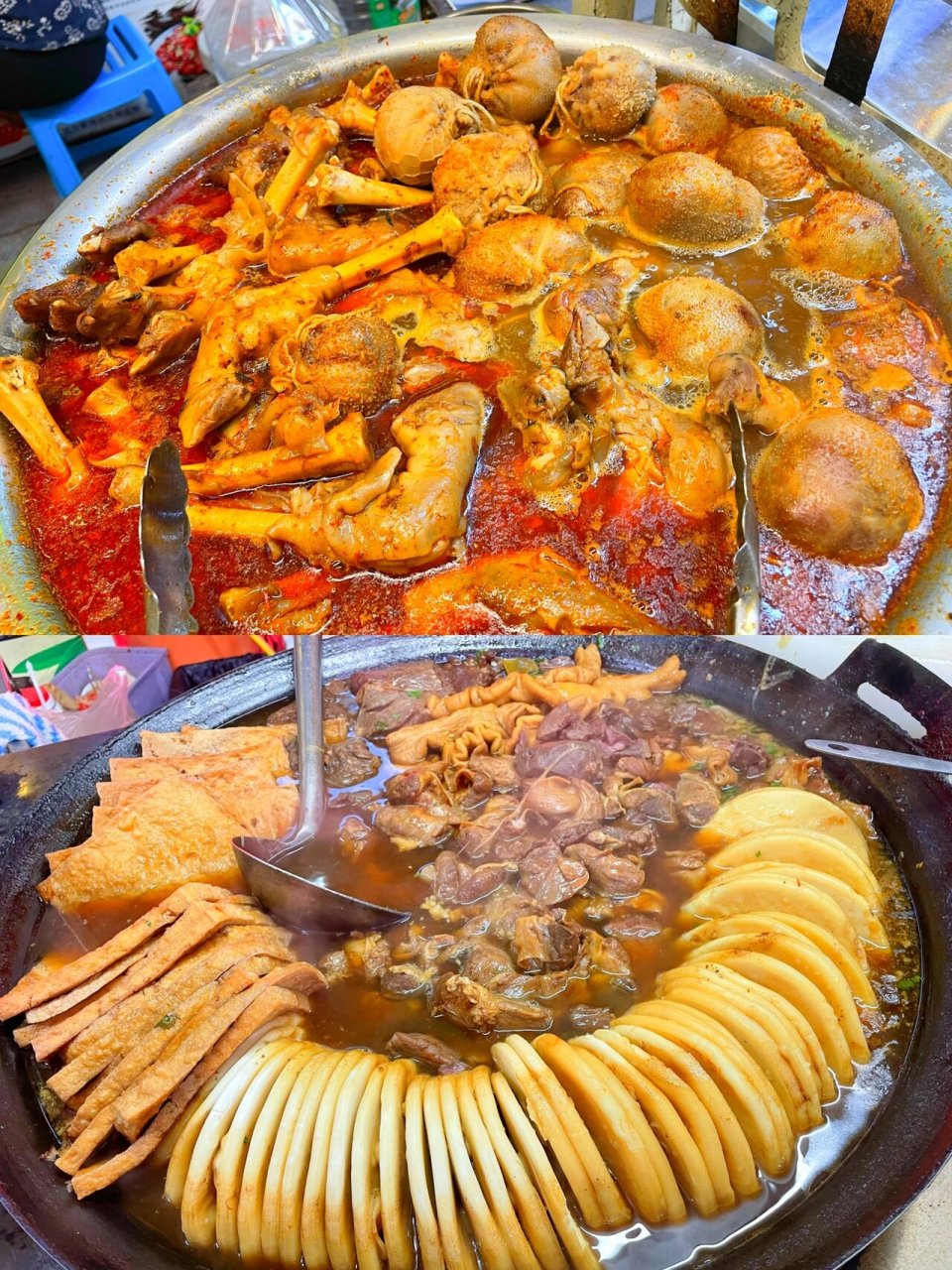 延安必打卡二道街夜市的烟火气,肚包肉真香 麻辣羊蹄,羊头肉,肚包肉