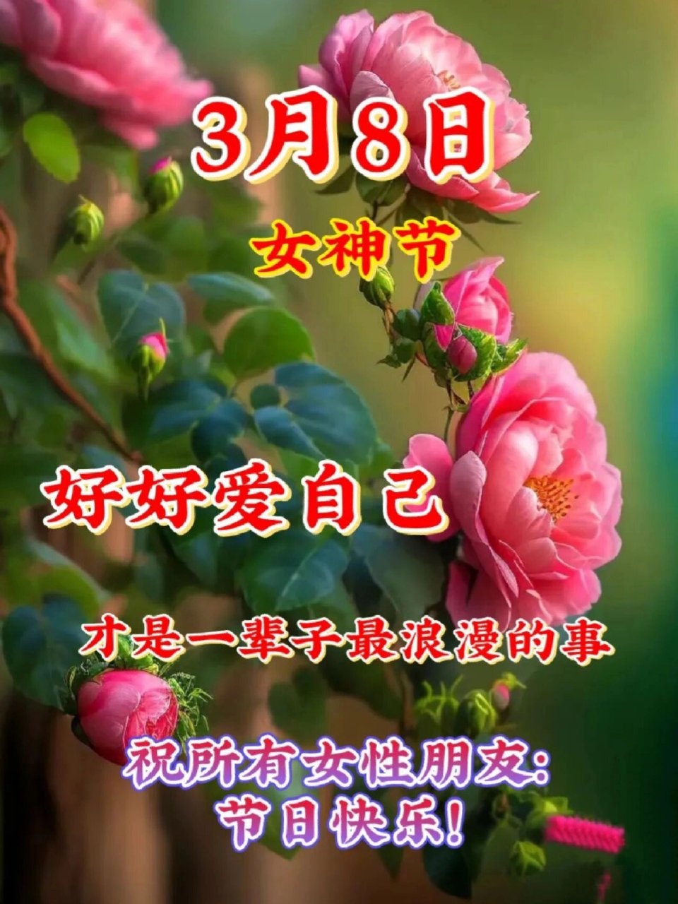 �在这个特别的日子里,送给所有的女神们最真挚的祝福!