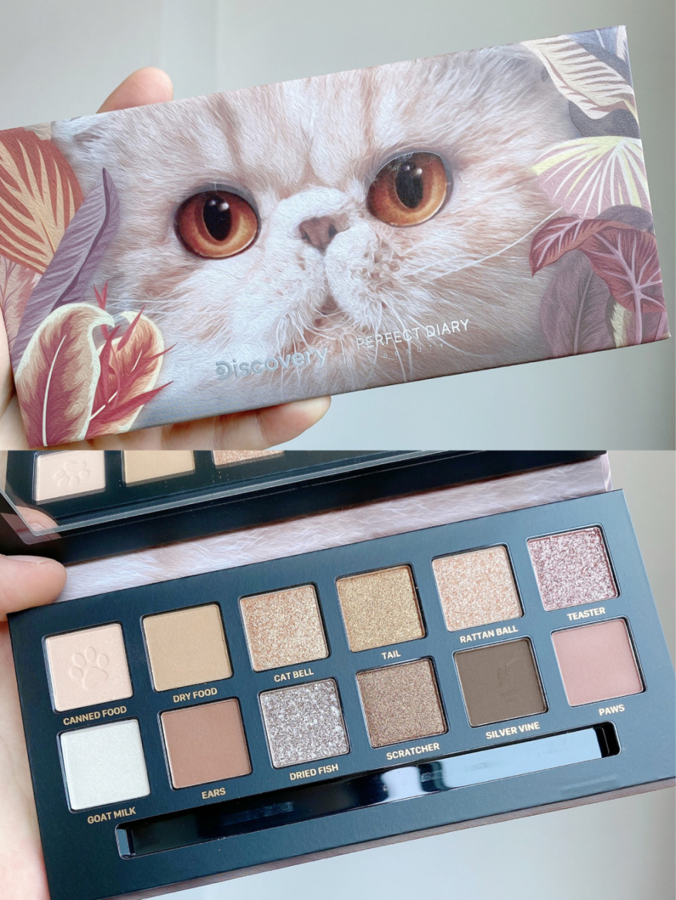 🐱: 我好像遇到了一个hin适合画眼睑下至的眼影盘… 完美日记猫咪盘