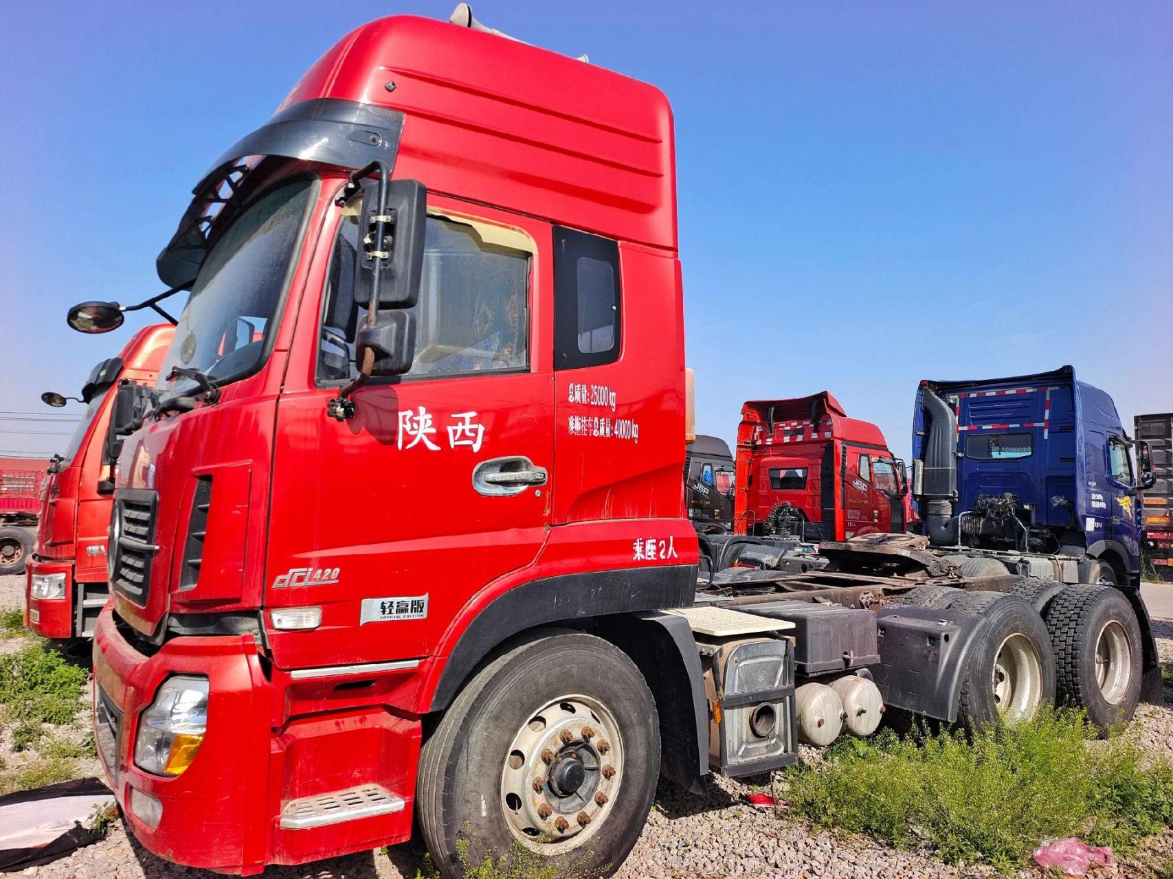 超低价出售17年8月东风天龙轻赢版420马力雷诺机,法式特变速箱手动挡