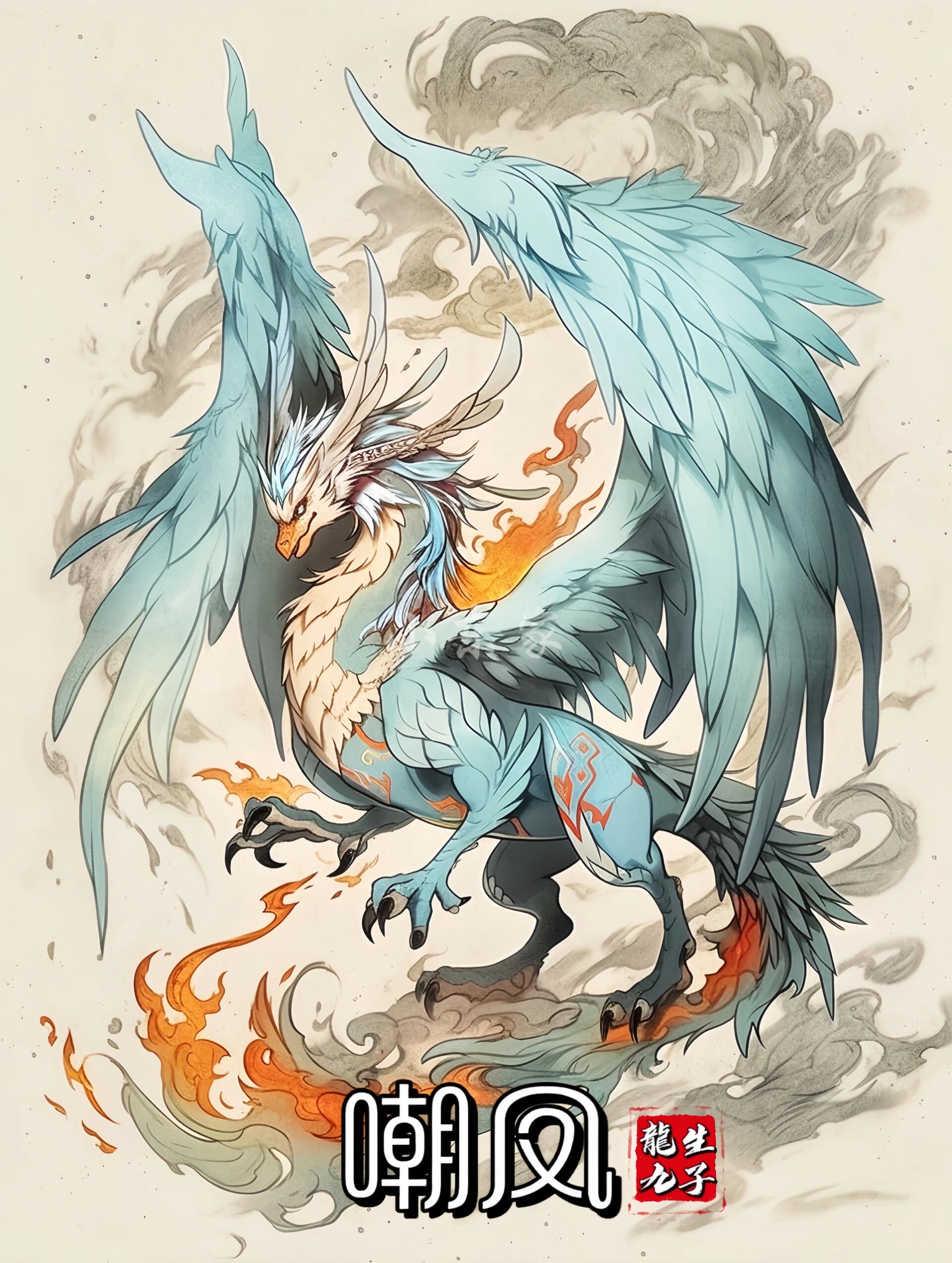 龍生九子·嘲凤 龙三子嘲风象征吉祥,美观和威严,而且还