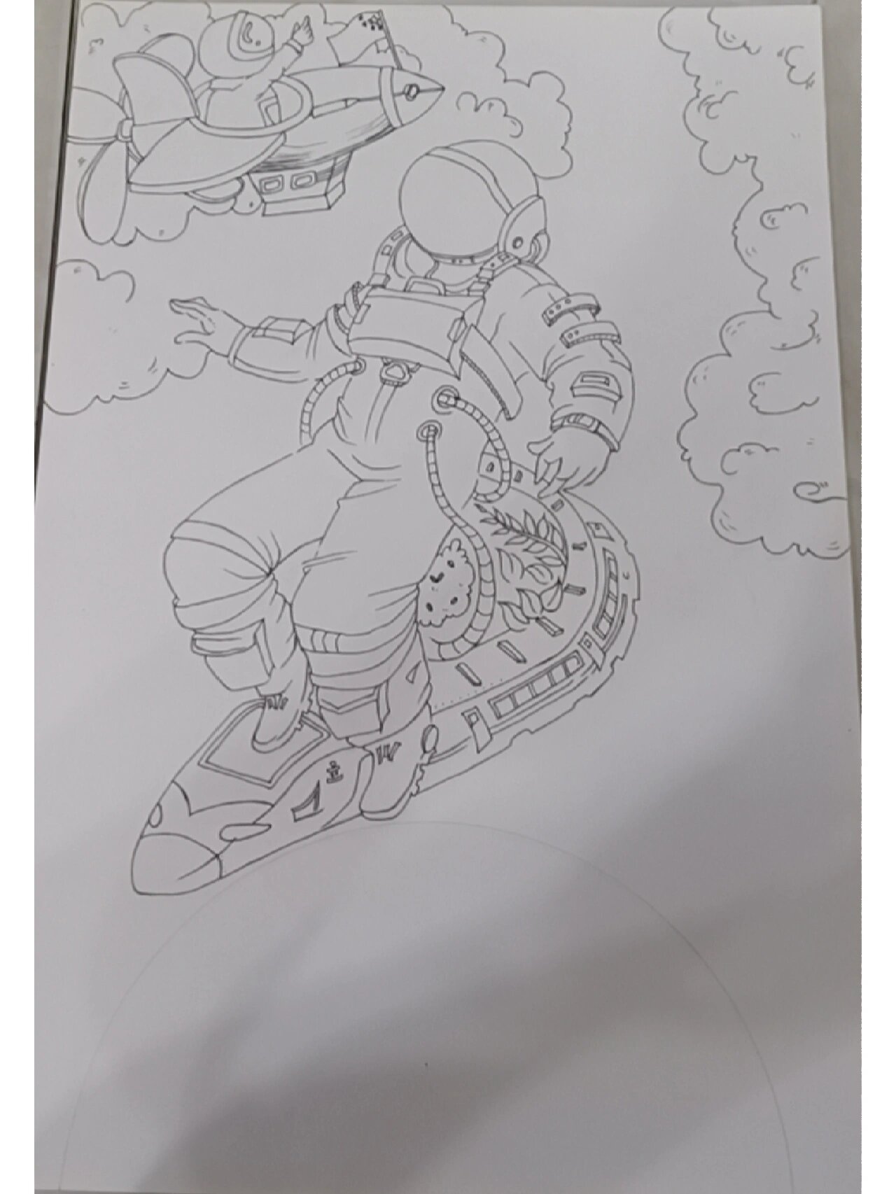 航空运动与环境绘画a3纸 作品参赛