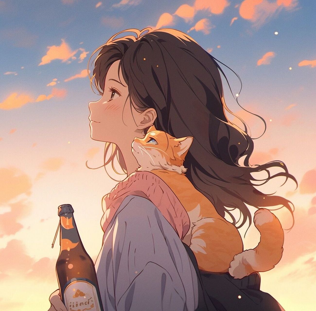 治愈头像 | 爱喝果酒的女孩子 女孩子也爱喝酒,但是不酗酒,没毛病啊