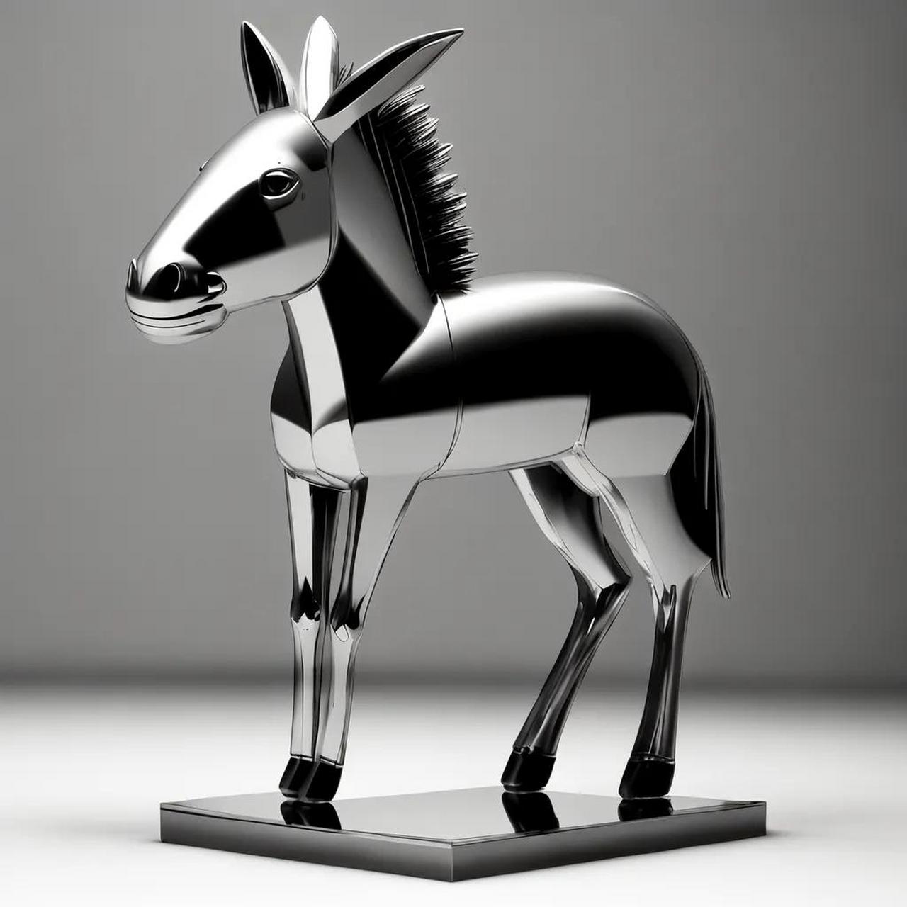 不锈钢毛驴雕塑艺术摆件的应用寓意  不锈钢毛驴雕塑艺术摆件是由