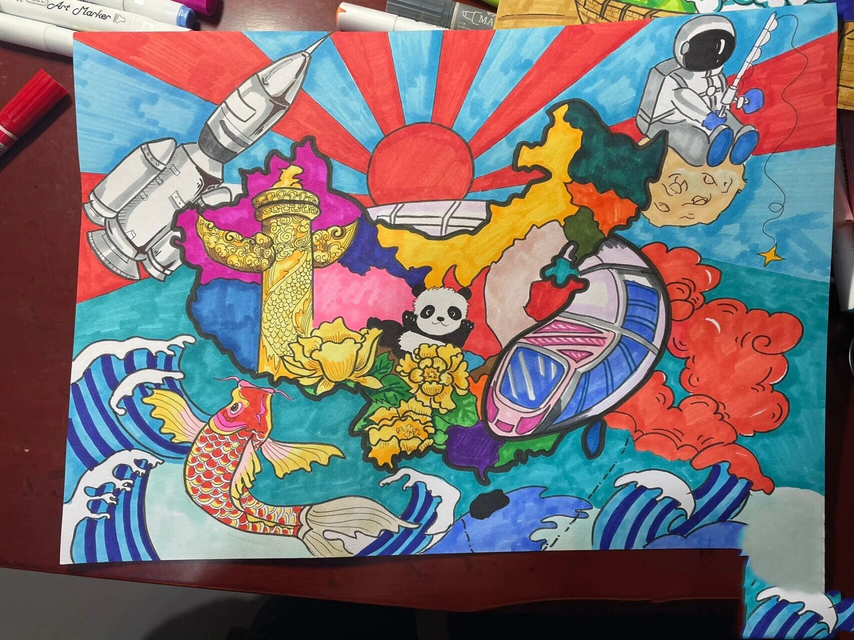 手绘版图地图美丽中国 手绘祖国地图,几张之前画的,可给大家参考