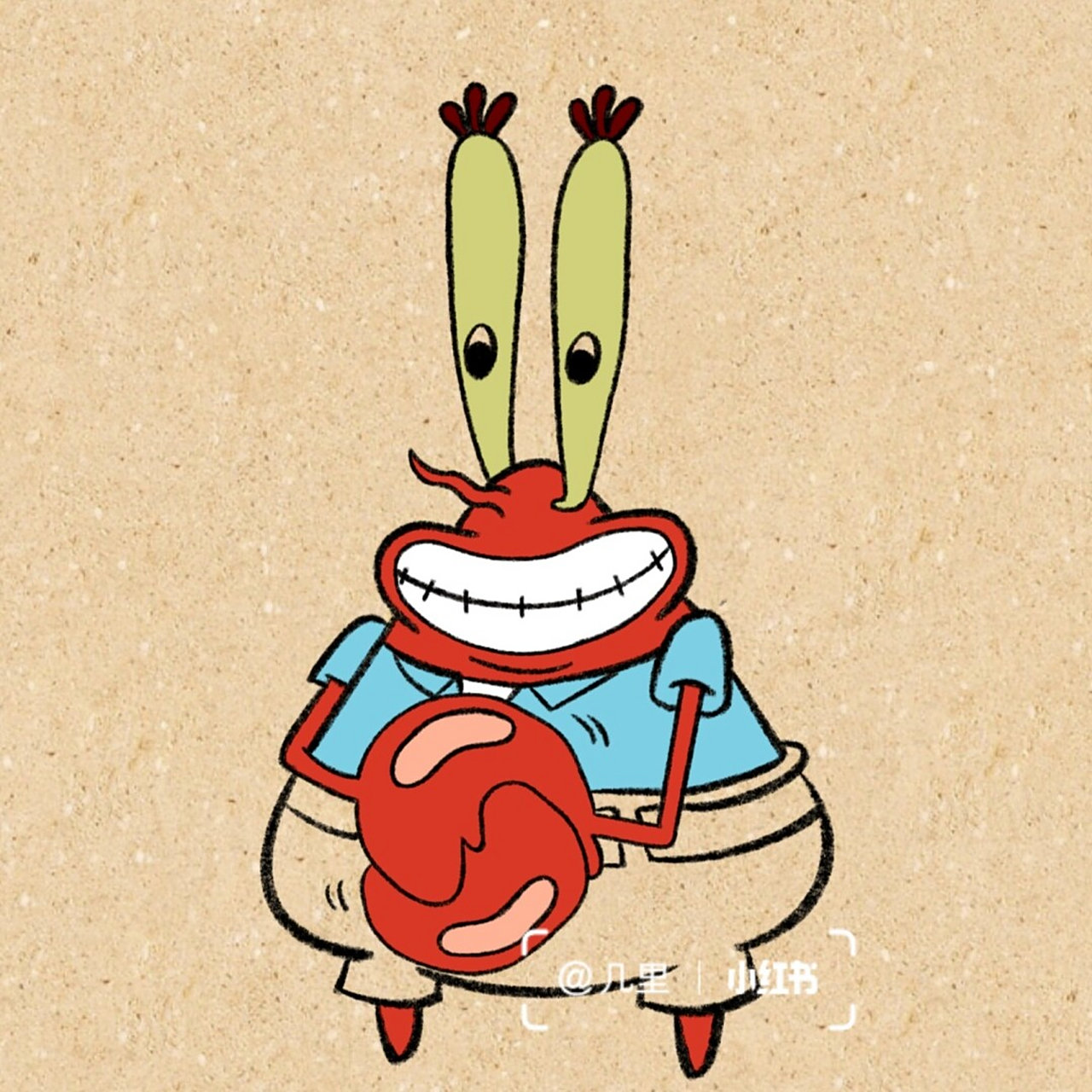 简笔画|【蟹老板】(附过程) 02 02 02 【猜猜我有几颗糖?