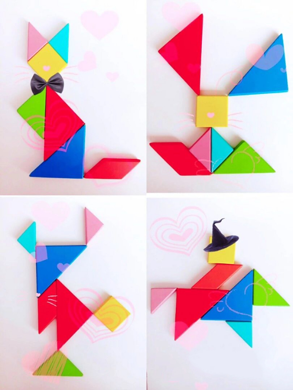 【手工】七巧板可以拼出来这么多好看的造型 97七巧板是古人留下来