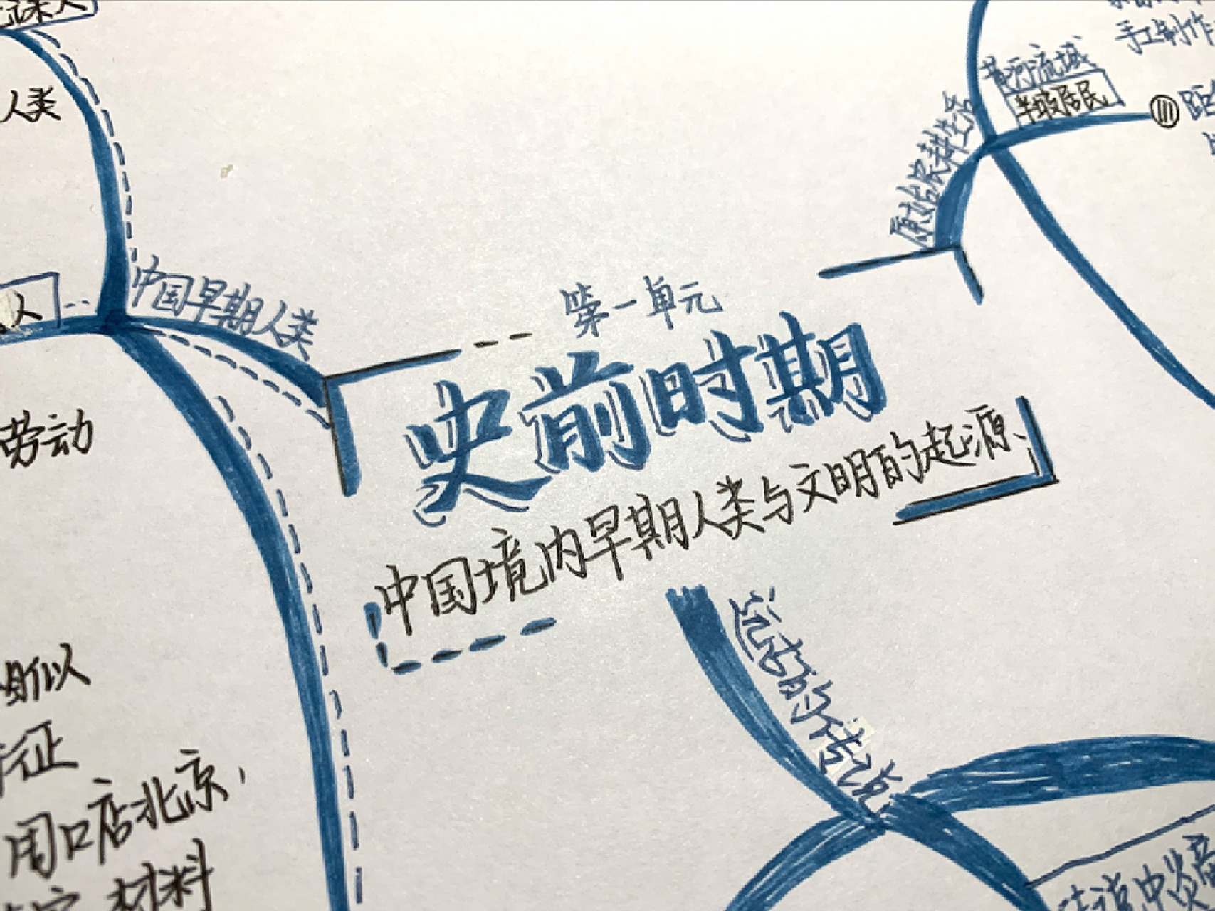 9115七上历史思维导图 七上历史第一单元 史前时期