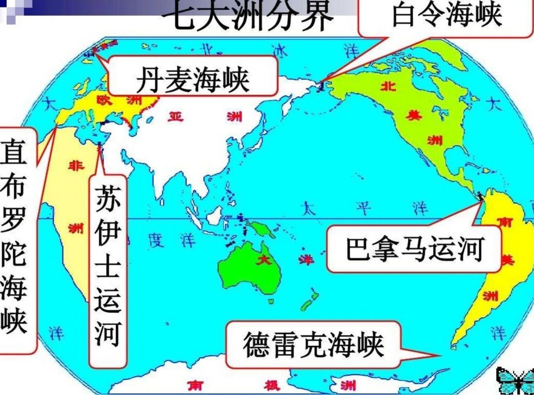 七大洲洲界图图片