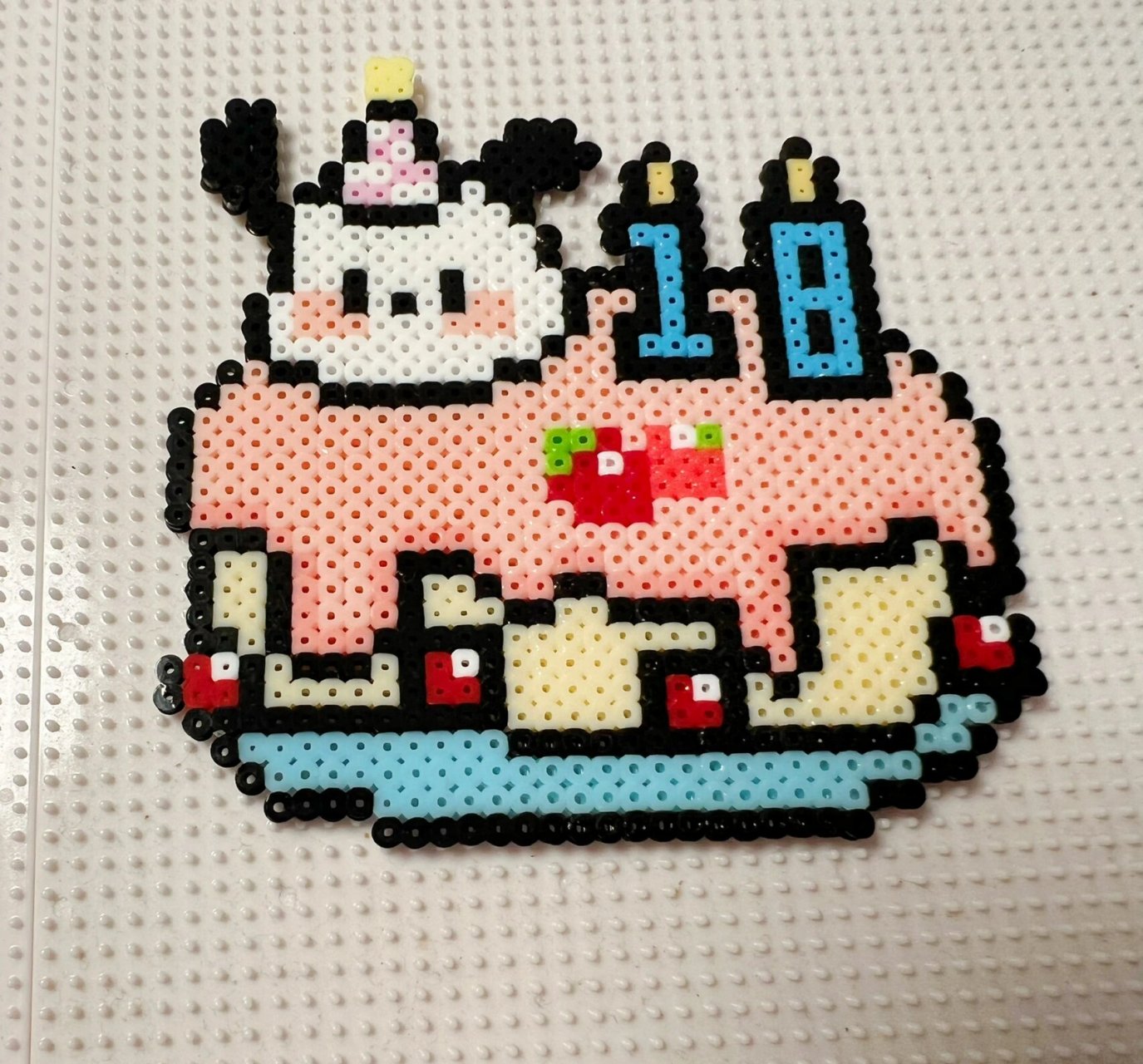 拼豆|请你吃个蛋糕吧!