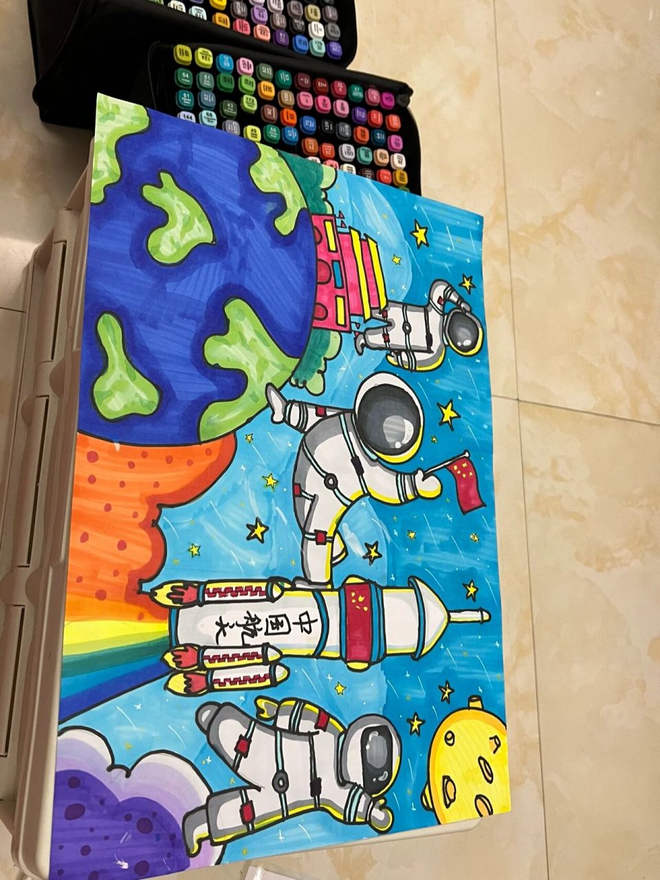 航天主题绘画     临摹96