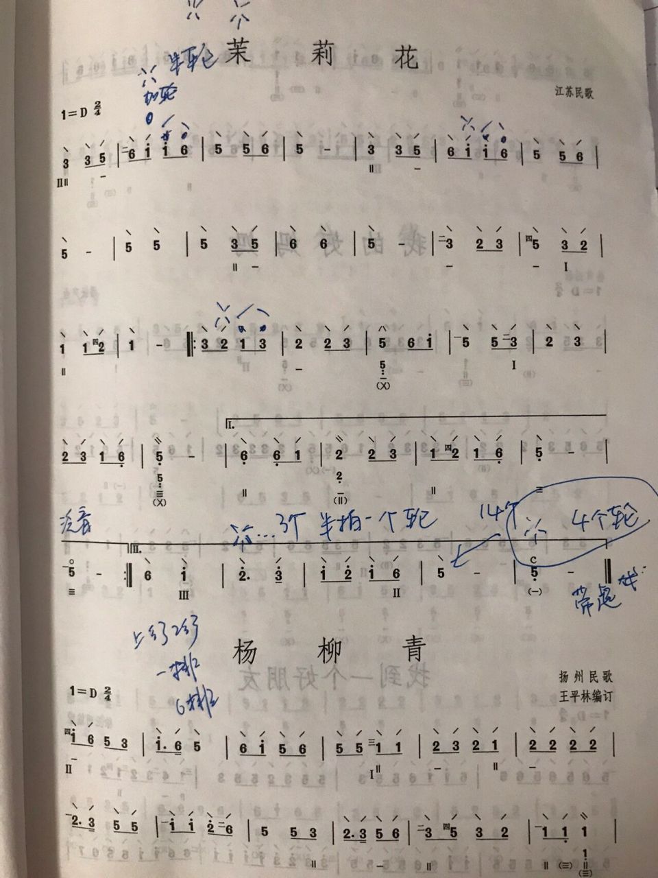 茉莉花 d调 琵琶 简谱