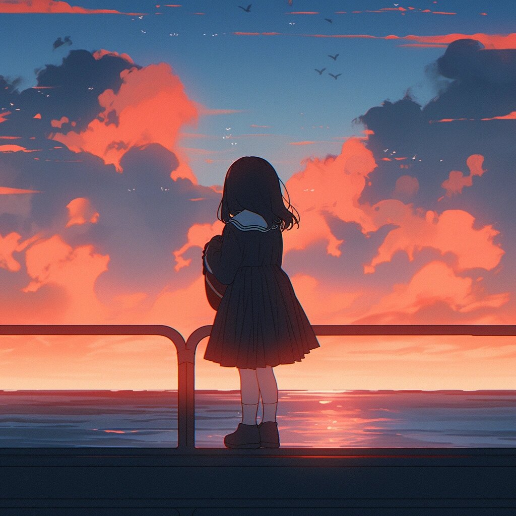 温柔海风系列女生头像03