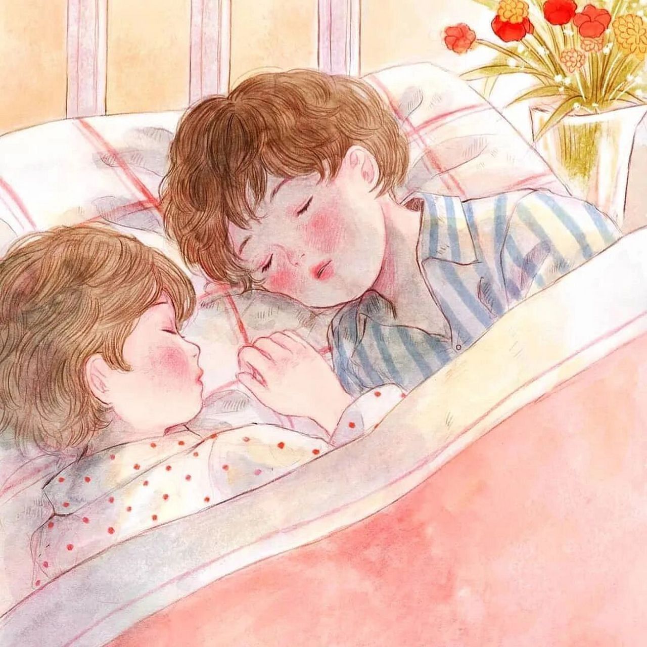 治愈系插画,有你的童年么 韩国插画师yoovora,其作品善于运用彩铅的