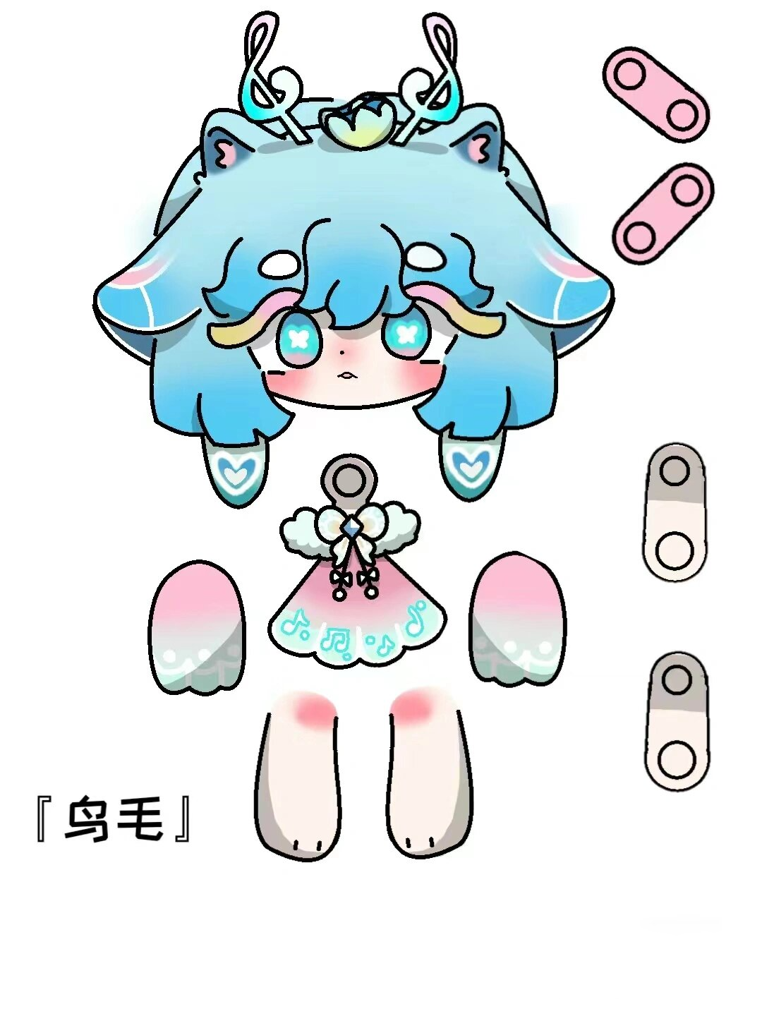 我收藏的可动纸片人素材图