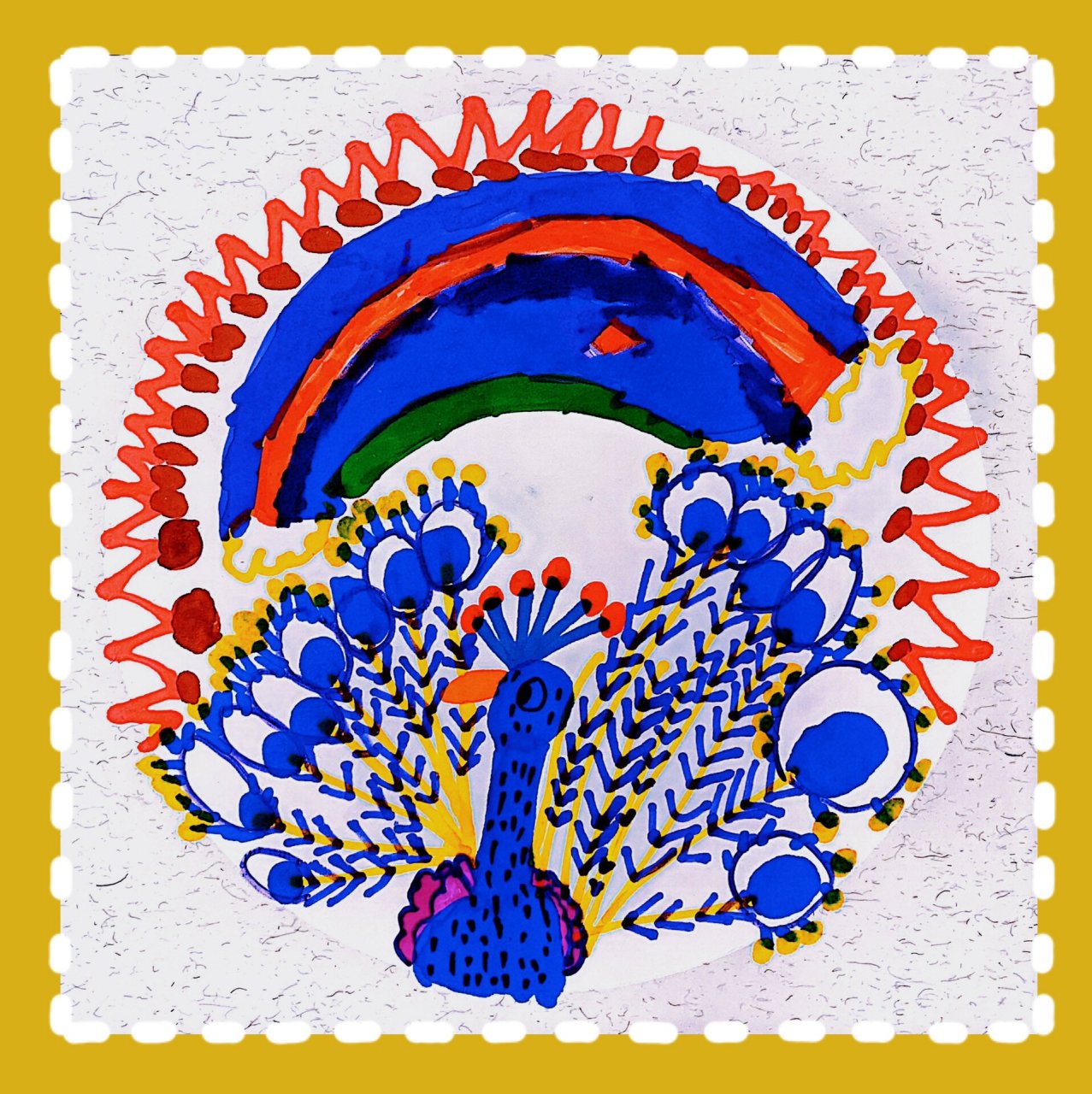 《谁的94尾巴》3-4岁小班儿童绘画作品.