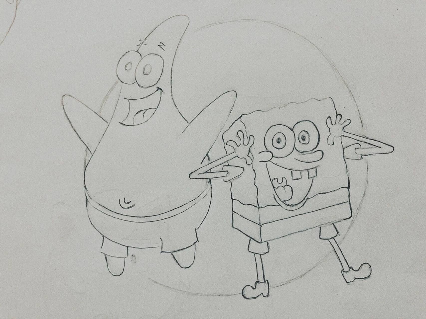 海绵宝宝铅笔画 今日份打卡