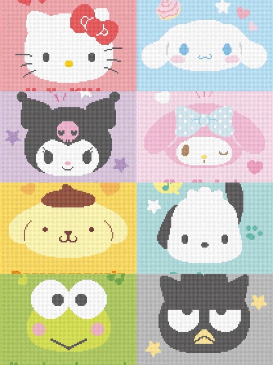 三丽鸥像素画78拼豆豆