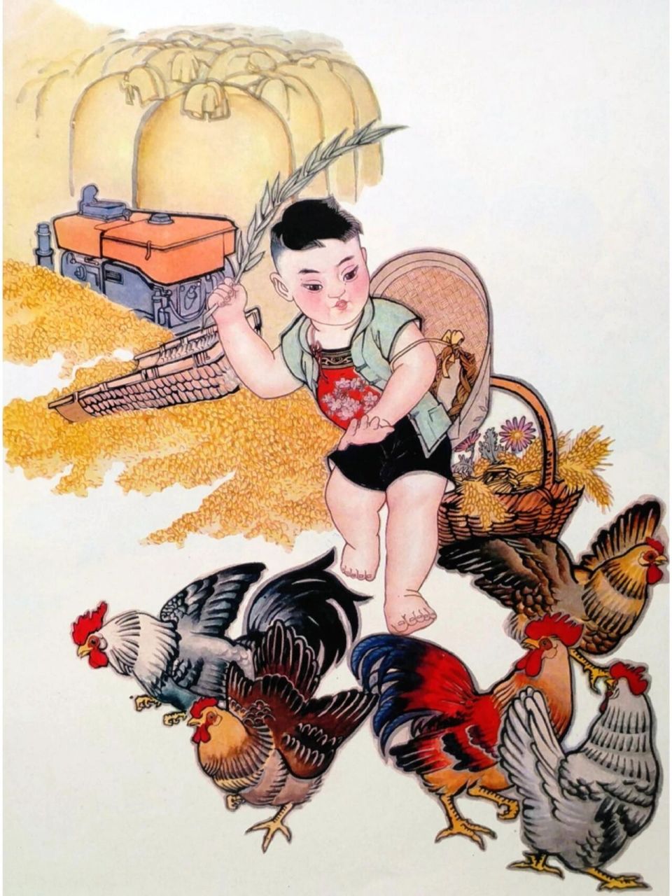 70年代年画|这是社里的粮食