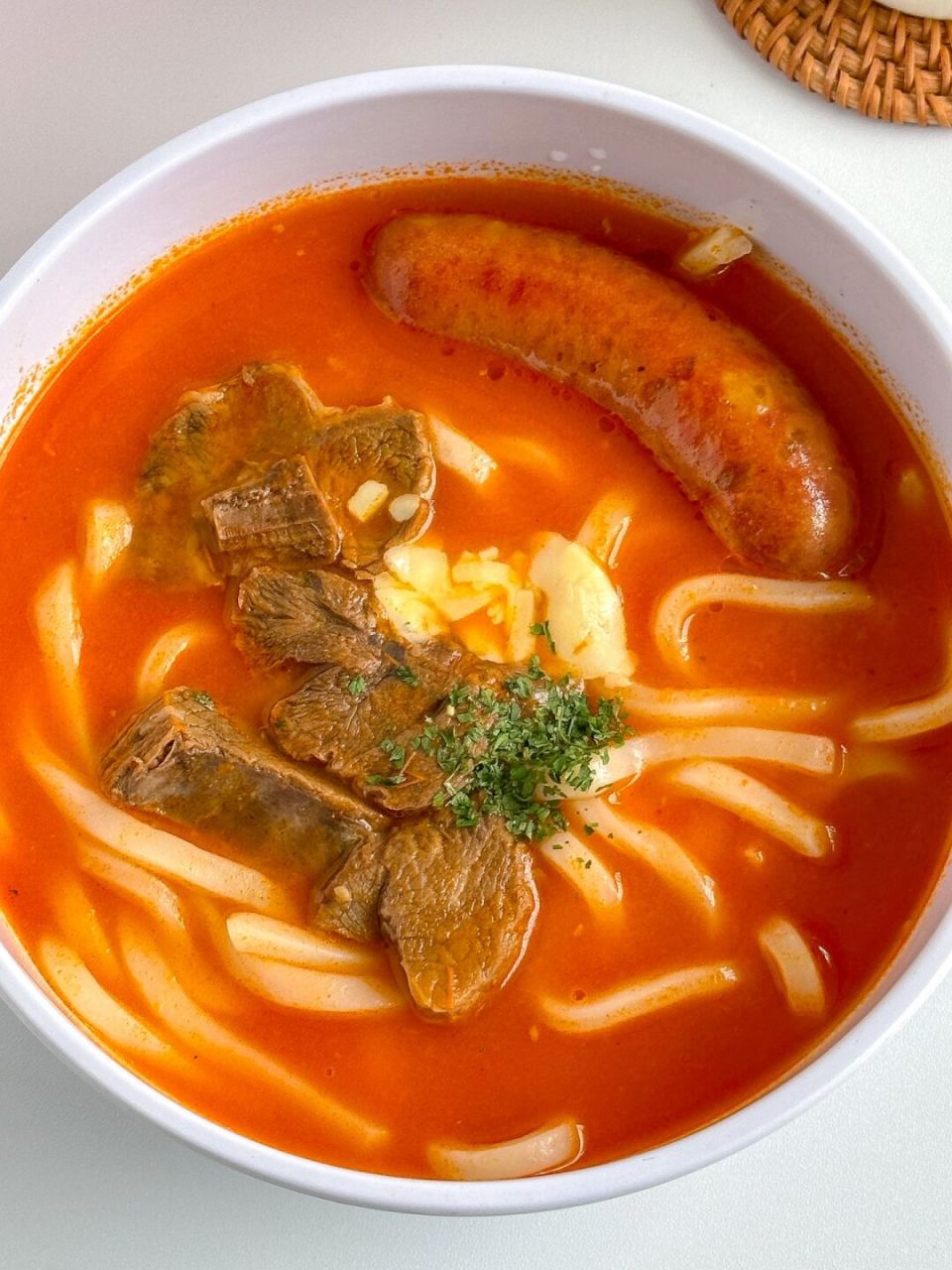 一人食90番茄牛肉乌冬面97好吃到汤都不剩6015 这个乌冬面也