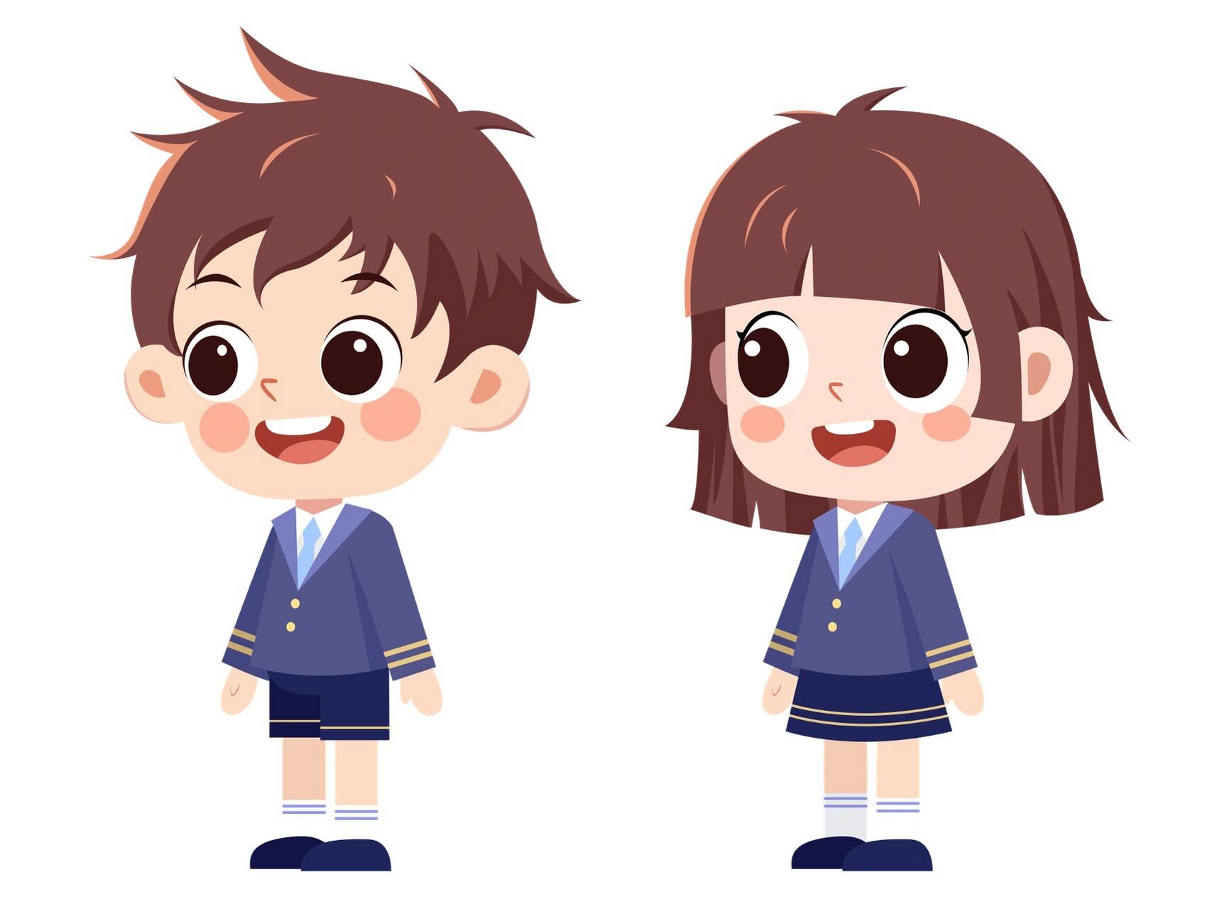 今日分享一些卡通人物元素 9615 02q版卡通人物学生0369